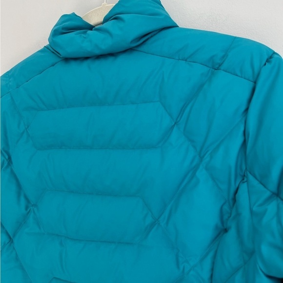 152. REI Women’s Down Puffer Jacket Blue Green Small - Picture 11 of 14
